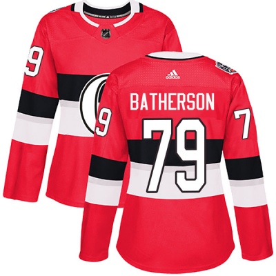 Women's Ottawa Senators #79 Drake Batherson Adidas 100 Classic Authentic Red Jersey