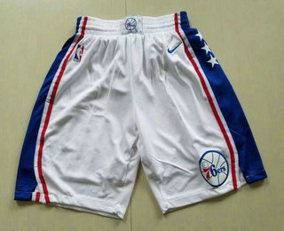 Nike Philadelphia 76ers White Swingman Shorts