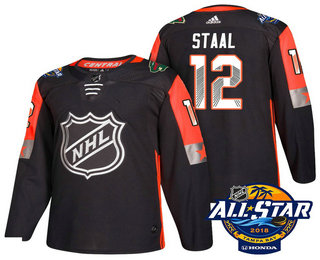 Men's Minnesota Wild #12 Eric Staal Black 2018 NHL All-Star Stitched Ice Hockey Jersey