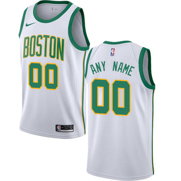 Women's Customized Boston CelticsSwingman White Nike NBA City Edition Jersey