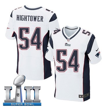Nike New England Patriots #54 Dont'a Hightower White 2018 Super Bowl LII Elite Jersey