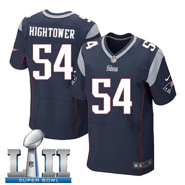 Nike New England Patriots #54 Dont'a Hightower Navy 2018 Super Bowl LII Elite Jersey