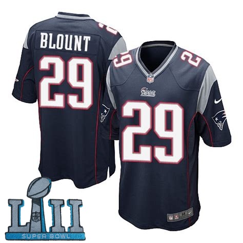 Youth Nike New England Patriots #29 LeGarrette Blount Navy 2018 Super Bowl LII Game Jersey