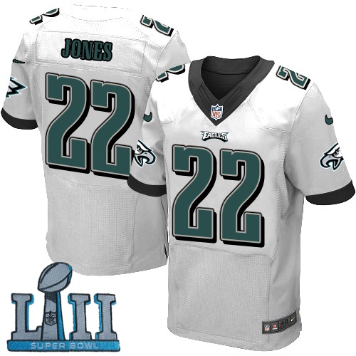 Nike Philadelphia Eagles #22 Sidney Jones White 2018 Super Bowl LII Elite Jersey