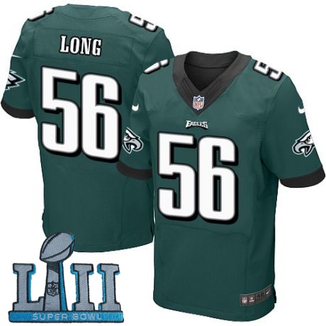 Nike Philadelphia Eagles #56 Chris Long Green 2018 Super Bowl LII Elite Jersey