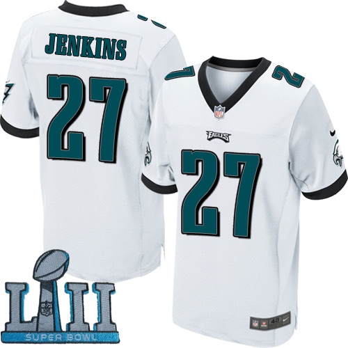 Nike Philadelphia Eagles 27 Malcolm Jenkins White 2018 Super Bowl LII Elite Jersey