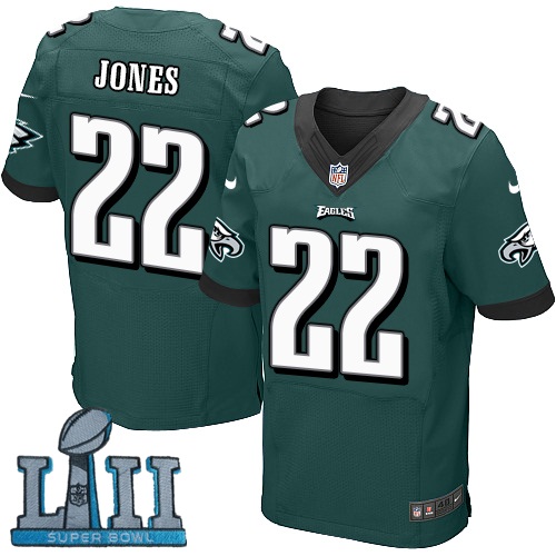 Nike Philadelphia Eagles #22 Sidney Jones Green 2018 Super Bowl LII Elite Jersey