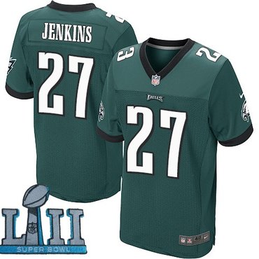 Nike Philadelphia Eagles #27 Malcolm Jenkins Green 2018 Super Bowl LII Elite Jersey
