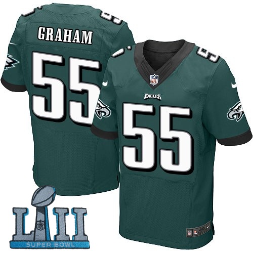 Nike Philadelphia Eagles #55 Brandon Graham Green 2018 Super Bowl LII Elite Jersey