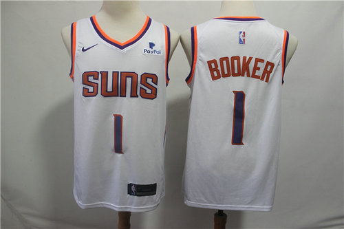 Men's Phoenix Suns Devin 1 Booker Nike White 2019 Swingman City Edition Jersey