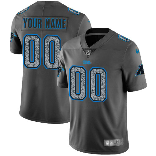 Men's Nike Carolina Panthers NFL Customized Gray Static Vapor Untouchable Limited NFL Jersey