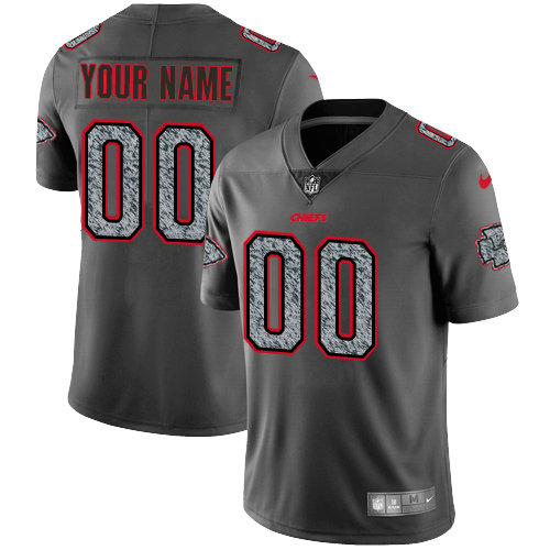 Men's Nike Kansas City Chiefs NFL Customized Gray Static Vapor Untouchable Limited NFL Jersey