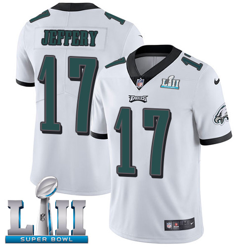 Men's Nike Eagles #17 Alshon Jeffery White Super Bowl LII Stitched NFL Vapor Untouchable Limited Jersey