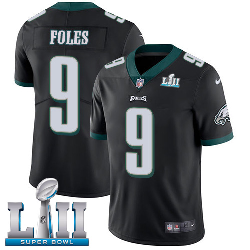 Men's Nike Eagles #9 Nick Foles Black Alternate Super Bowl LII Stitched NFL Vapor Untouchable Limited Jersey