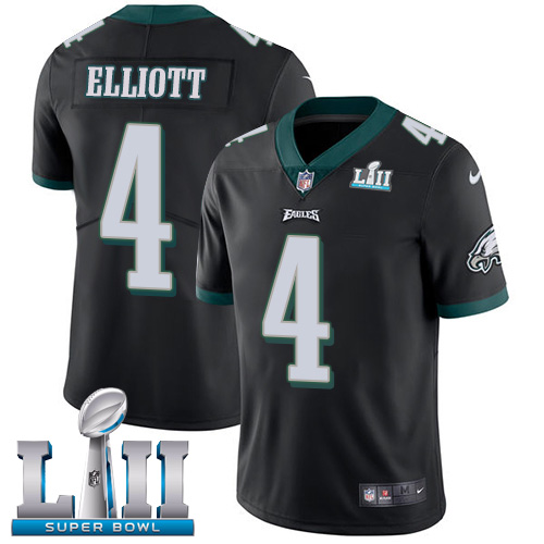 Men's Nike Eagles #4 Jake Elliott Black Alternate Super Bowl LII Stitched NFL Vapor Untouchable Limited Jersey