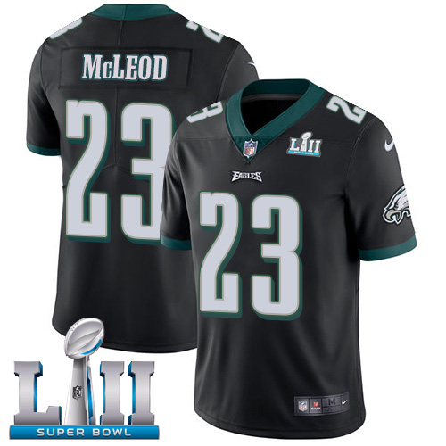 Men's Nike Eagles #23 Rodney McLeod Black Alternate Super Bowl LII Stitched NFL Vapor Untouchable Limited Jersey