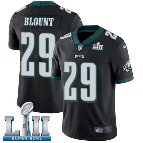 Men's Nike Eagles #29 LeGarrette Blount Black Alternate Super Bowl LII Stitched NFL Vapor Untouchable Limited Jersey