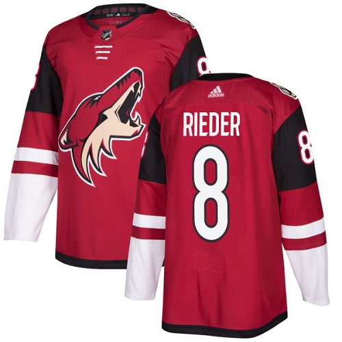 Adidas Coyotes #8 Tobias Rieder Maroon Home Authentic Stitched NHL Jersey