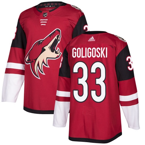 Adidas Coyotes #33 Alex Goligoski Maroon Home Authentic Stitched NHL Jersey
