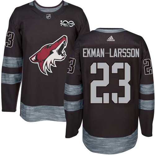 Adidas Coyotes #23 Oliver Ekman-Larsson Black 1917-2017 100th Anniversary Stitched NHL Jersey
