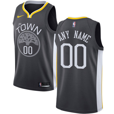Youth Golden State Warriors Authentic Black Nike NBA Statement Edition Customized Jersey