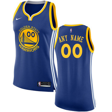 Women's Customized Golden State Warriors Authentic Royal Blue Icon Edition Nike NBA Road Women's Jersey