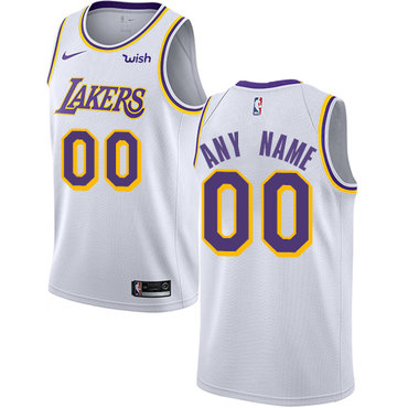 Youth Los Angeles Lakers Authentic White Association Edition Nike NBA Customized Jersey