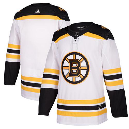 Adidas Bruins Blank White Road Authentic Stitched NHL Jersey