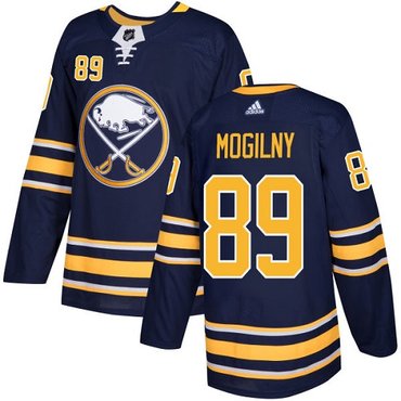 Adidas Sabres #89 Alexander Mogilny Navy Blue Home Authentic Stitched NHL Jersey