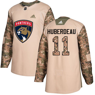 Adidas Panthers #11 Jonathan Huberdeau Camo Authentic 2017 Veterans Day Stitched NHL Jersey