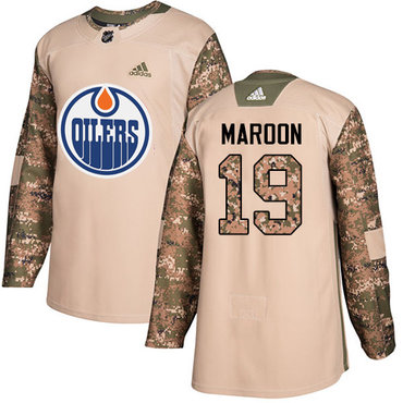 Adidas Edmonton Oilers #19 Patrick Maroon Camo Authentic 2017 Veterans Day Stitched NHL Jersey
