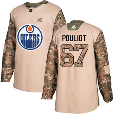 Adidas Edmonton Oilers #67 Benoit Pouliot Camo Authentic 2017 Veterans Day Stitched NHL Jersey