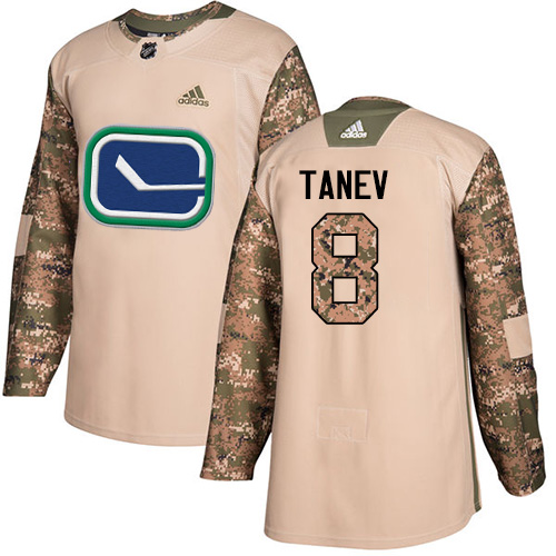 Adidas Canucks #8 Christopher Tanev Camo Authentic 2017 Veterans Day Stitched NHL Jersey