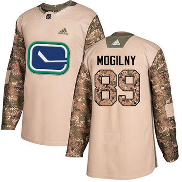 Adidas Canucks #89 Alexander Mogilny Camo Authentic 2017 Veterans Day Stitched NHL Jersey