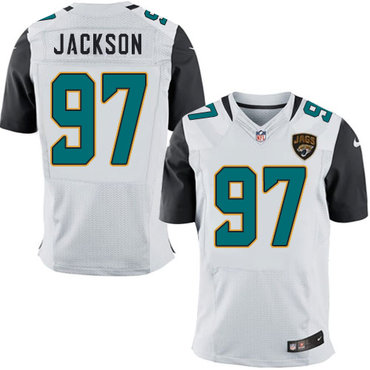 Nike Jaguars #97 Malik Jackson White Men's Stitched NFL Elite Jersey