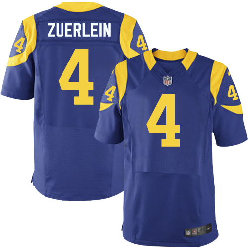 Nike Rams #4 Greg Zuerlein Royal Blue Alternate Men's Stitched NFL Elite Jersey