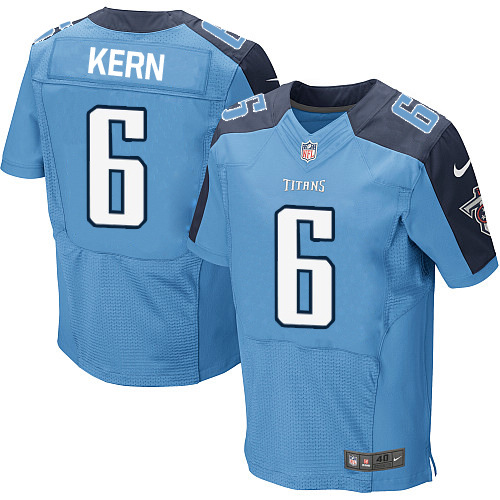 Nike Titans #6 Brett Kern Light Blue Team Color Men's Stitched NFL Elite Jersey