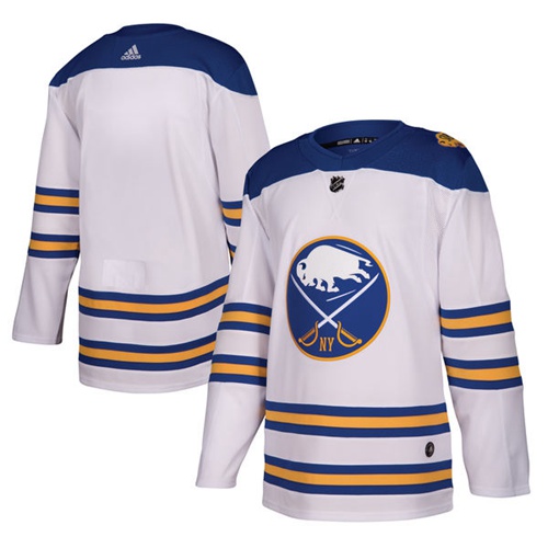 Adidas Sabres Blank White Authentic 2018 Winter Classic Stitched NHL Jersey