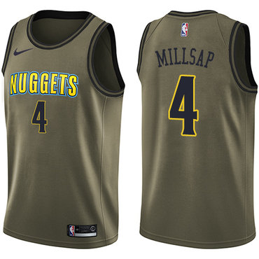 Nike Denver Nuggets #4 Paul Millsap Green Salute to Service NBA Swingman Jersey