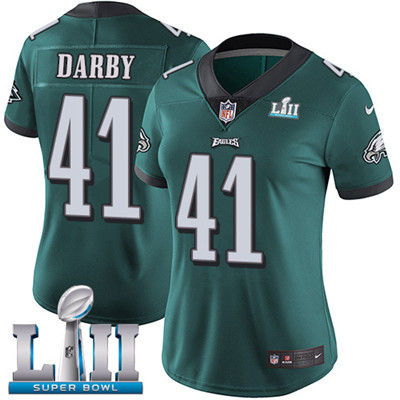 Women's Nike Philadelphia Eagles #41 Ronald Darby Midnight Green Team Color Super Bowl LII Stitched NFL Vapor Untouchable Limited Jersey