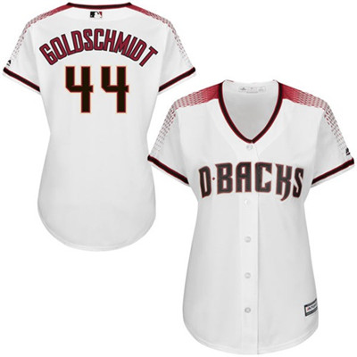 Arizona Diamondbacks #44 Paul Goldschmidt White Sedona Home Women's Stitched MLB Jersey