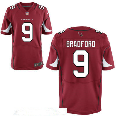 Men's Arizona Cardinals #9 Sam Bradford Red Team Color Stitched NFL Nike Elite Jersey