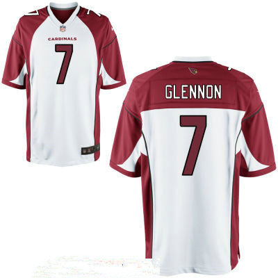 Men's Arizona Cardinals #7 Mike Glennon White Road Stitched NFL Nike Game Jersey