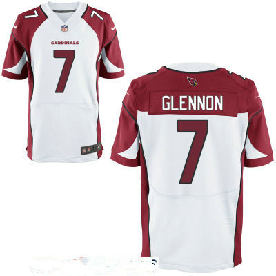 Men's Arizona Cardinals #7 Mike Glennon White Road Stitched NFL Nike Elite Jersey
