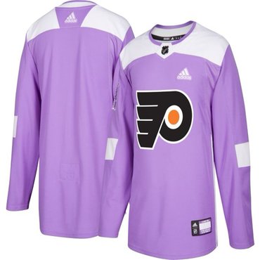 Men's Philadelphia Flyers Purple Pink Custom Adidas Hockey Fights Cancer Practice Jersey