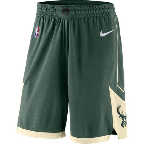 Men's Milwaukee Bucks Nike Green Icon Swingman Basketball Shorts