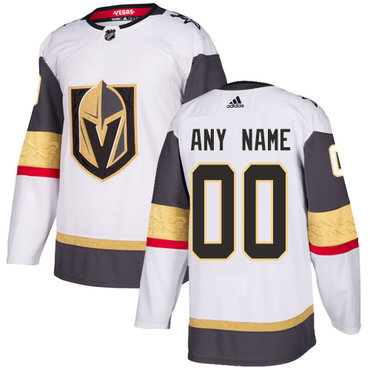 Custom Men's Adidas Vegas Golden Knights White Authentic Stitched NHL Jersey