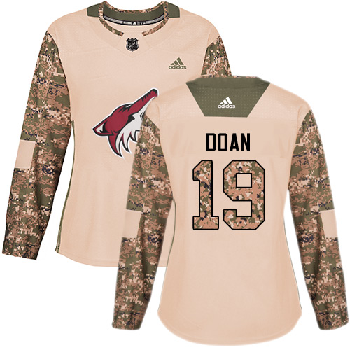 Adidas Arizona Coyotes #19 Shane Doan Camo Authentic 2017 Veterans Day Women's Stitched NHL Jersey
