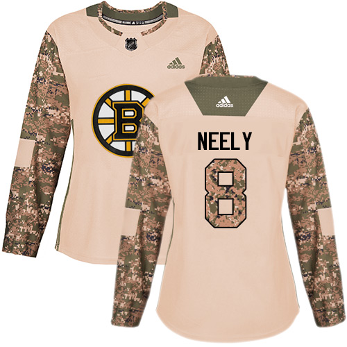 Adidas Boston Bruins #8 Cam Neely Camo Authentic 2017 Veterans Day Women's Stitched NHL Jersey