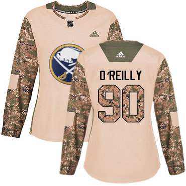 Adidas Buffalo Sabres #90 Ryan O'Reilly Camo Authentic 2017 Veterans Day Women's Stitched NHL Jersey